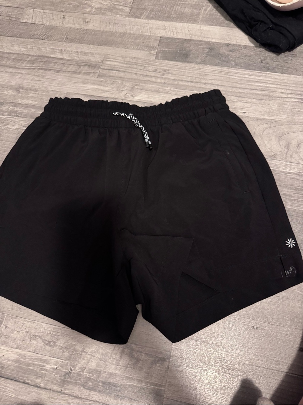 Athleta Girl Black Elastic Waist Athletic Shorts